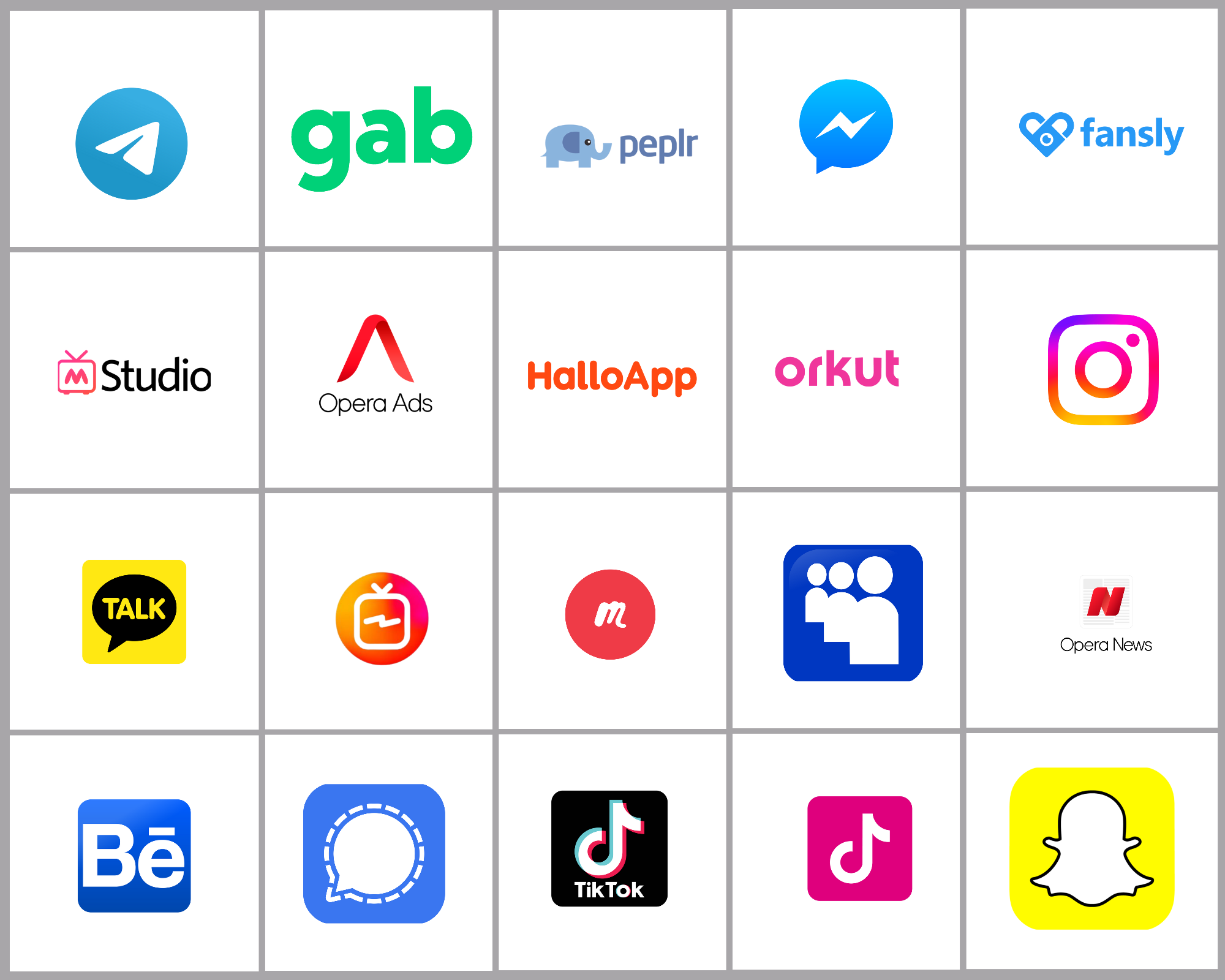 Social Media Logos PNG